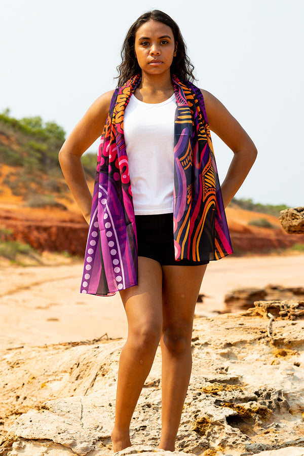 Mother Rectangle Chiffon Scarf