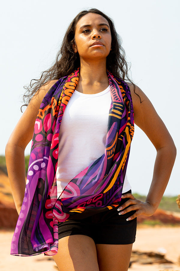 Mother Rectangle Chiffon Scarf