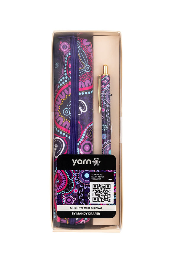 Muru To Our Biriwal (Pathway To Our Future) Small Rectangular Pencil Case with Pen