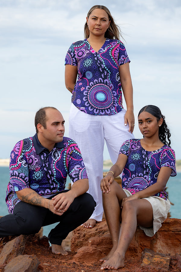 Muru To Our Biriwal (Pathway To Our Future) V Neck Women's Short Sleeve Blouse