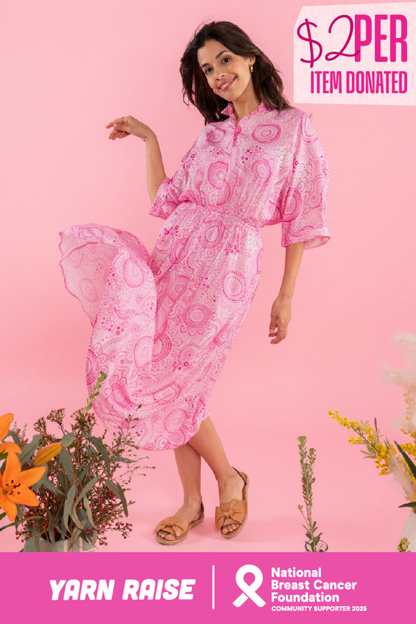 Sacred Women's Way 100% Rayon Shirt Dress