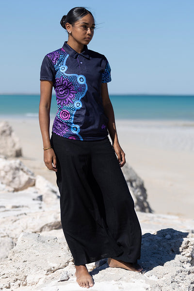 Belonging Essence Women's Fitted Polo Shirt - Pride Worn Proudly main image 1