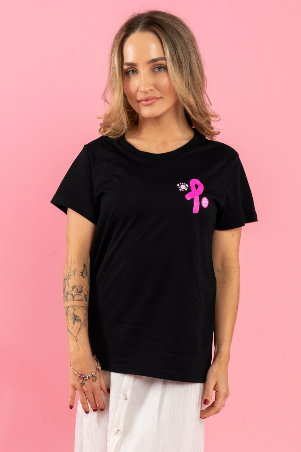 Sistas Save Sistas Black Cotton Crew Neck Women's T-Shirt