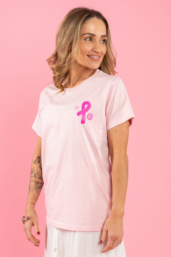 Sistas Save Sistas Pink Cotton Crew Neck Women's T-Shirt