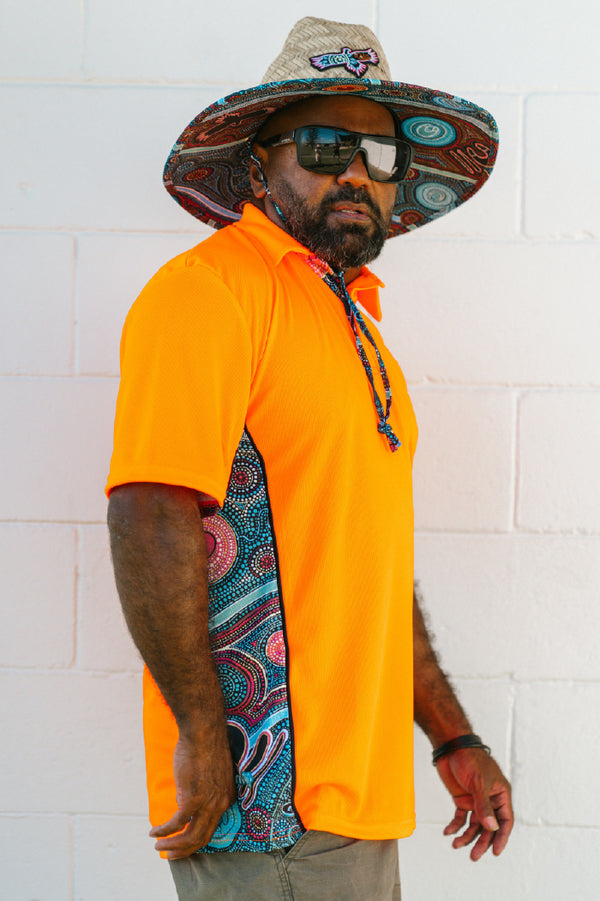 Our Protectors High Vis Fluoro Orange Unisex Polo Shirt