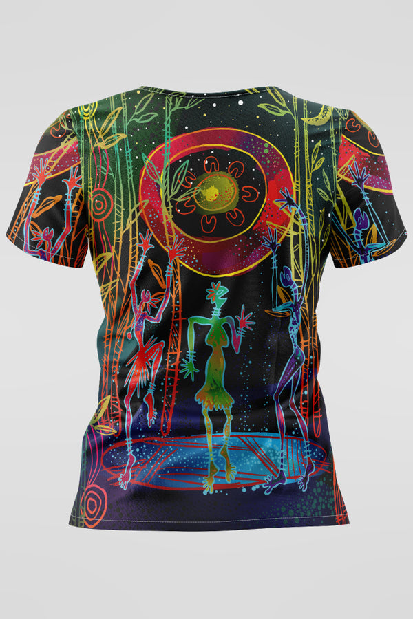 Celestial Rhythms Women's Three Pocket Scrub Top