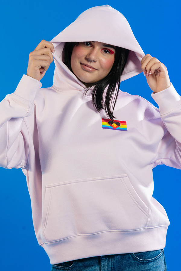 Pride Flag Orchid Cotton Blend Women's Hoodie - Pride Worn Proudly