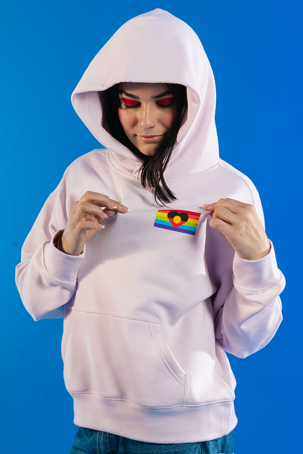 Pride Flag Orchid Cotton Blend Women's Hoodie - Pride Worn Proudly