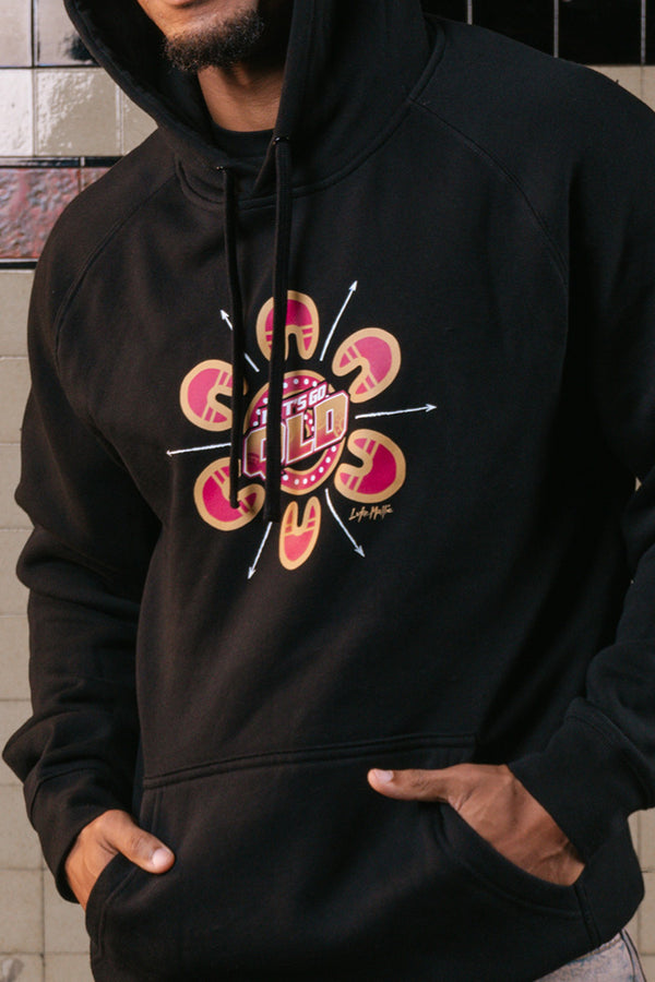 Maroon Warrior Black Cotton Blend Unisex Hoodie