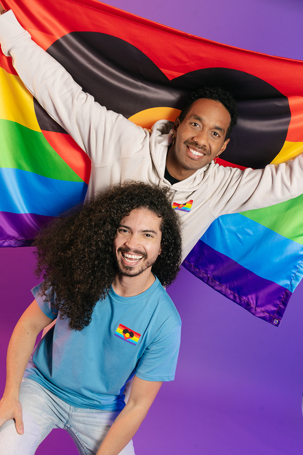 Pride Flag Bone Cotton Blend Unisex Hoodie - Pride Worn Proudly