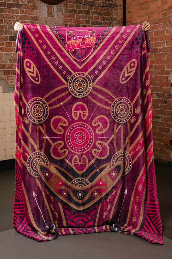 Maroon Warrior Flannel Throw Blanket (150cm x 200cm)