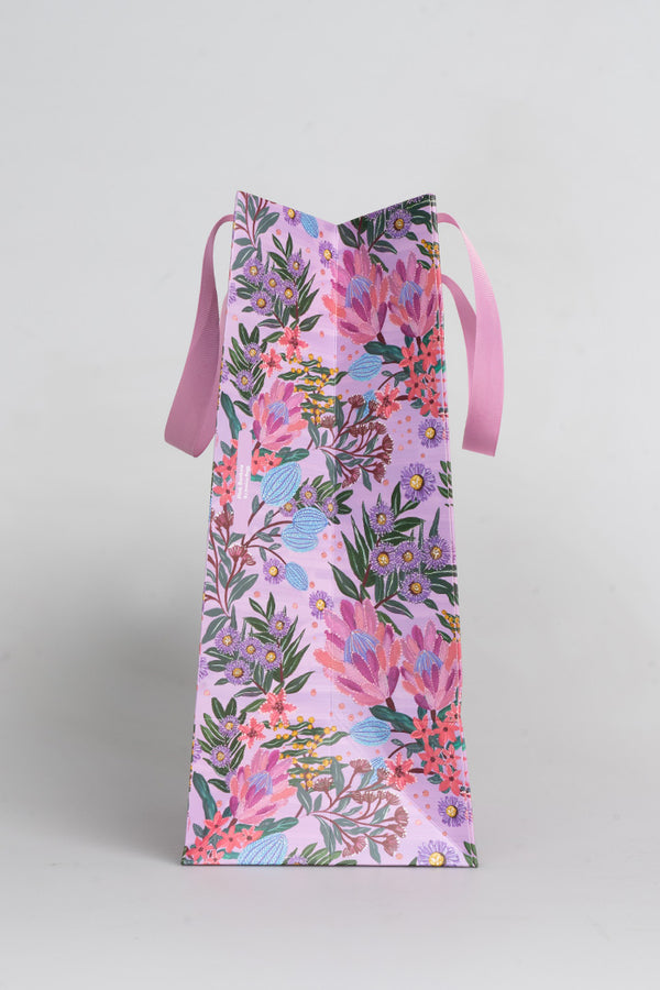 Pink Banksia Matte Ribbon Handled Gift Bag