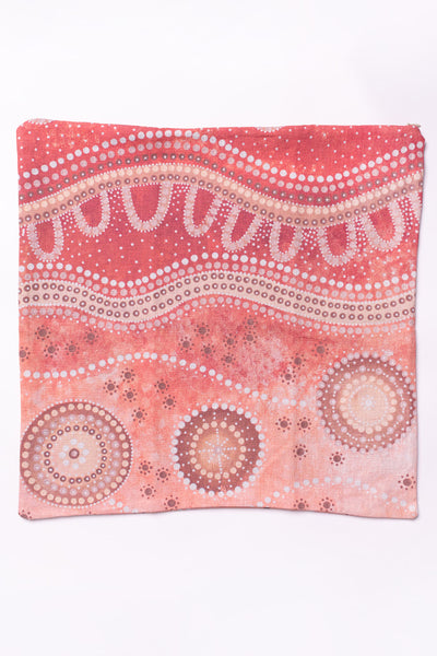 Yawalanha (Watch One Another) 45cm x 45cm Linen Cushion Cover