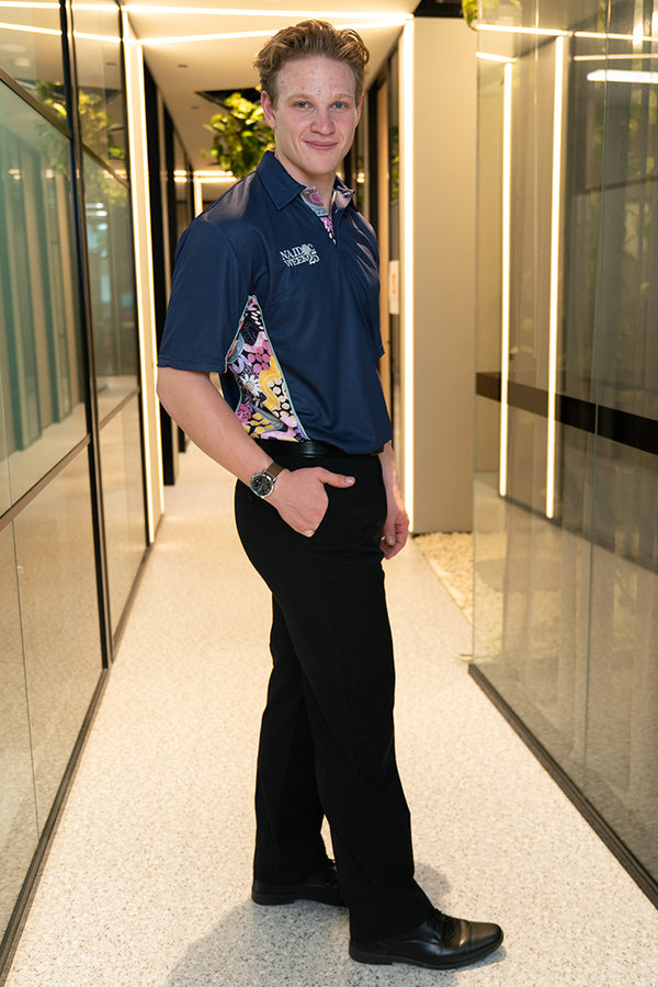 Legacy NAIDOC 2025 Dark Blue Bamboo (Simpson) Unisex Polo Shirt