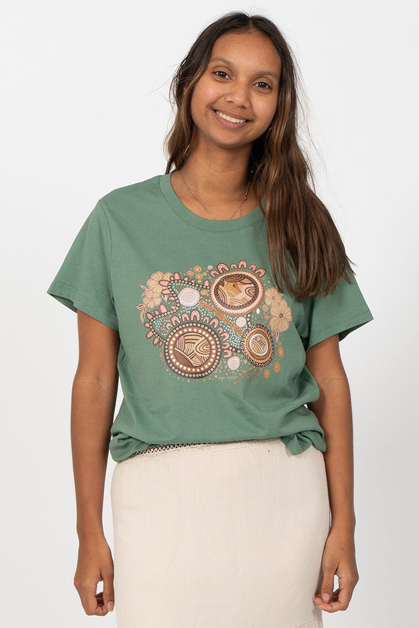 Rebirth Sage Cotton Crew Neck Women's T-Shirt