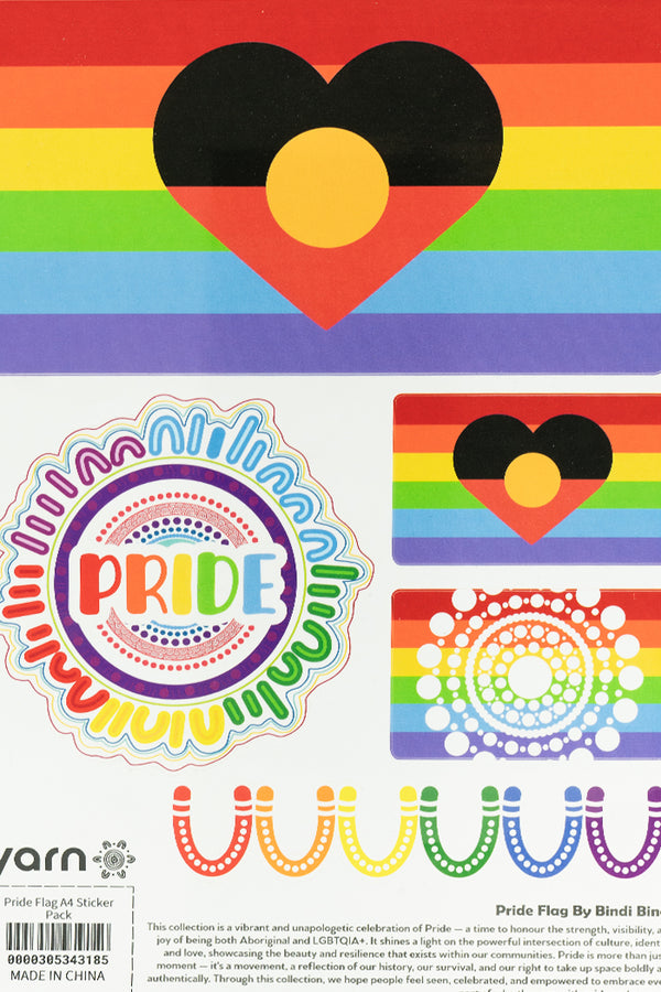 Pride Flag A4 Sticker Pack - Pride Worn Proudly