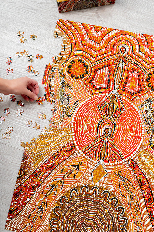 Leaving Footprints 1000 Piece Indigenous Artwork Puzzle