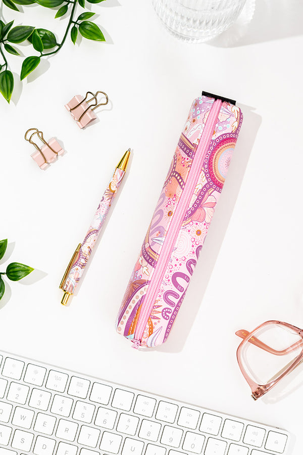 A Bright Future Small Rectangular Pencil Case with Pen