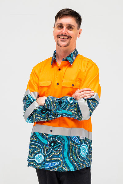 Deadly Dads High Vis Fluoro Orange Unisex Polo Shirt main image 0