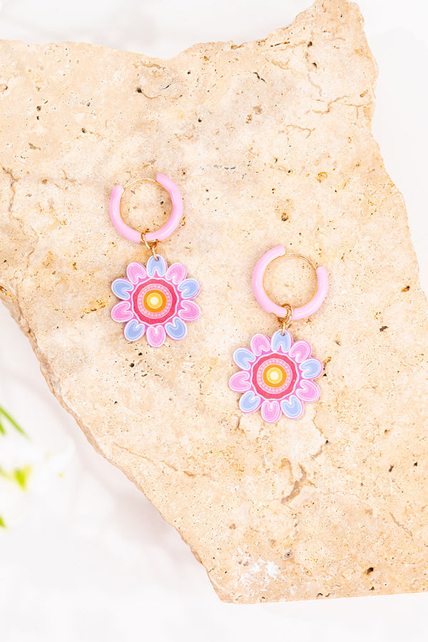 Thriving Together Enamel Hoop Earrings