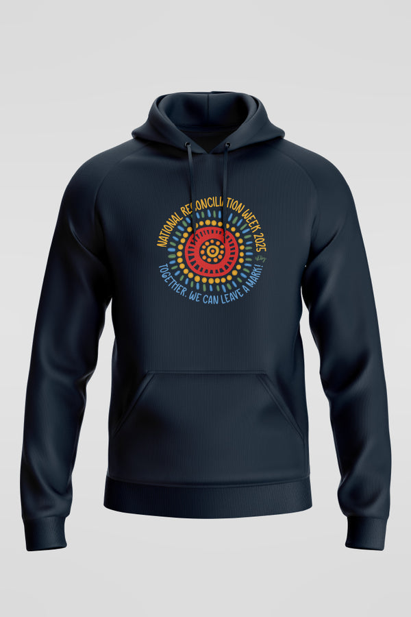 Imprint Of Change 'Reconciliation Week' Circle Navy Cotton Blend Unisex Hoodie