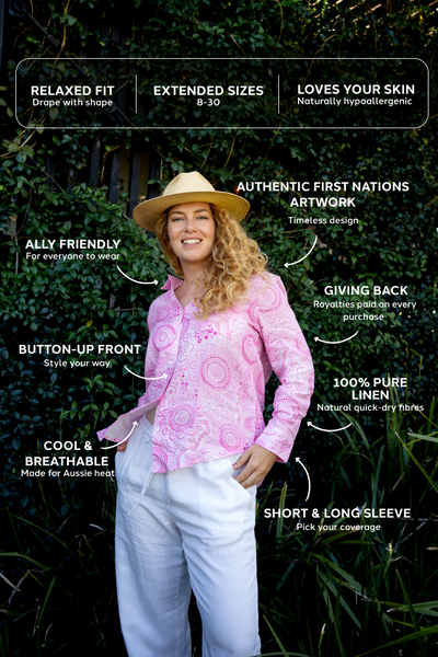 Illuminance 100% Linen Long Sleeve Relaxed Women's Shirt