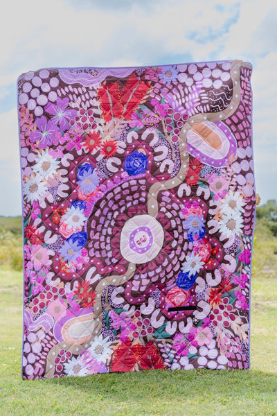 Sunset Healing XL Sand Free Premium Quilted Picnic Rug (200cm x 200cm)