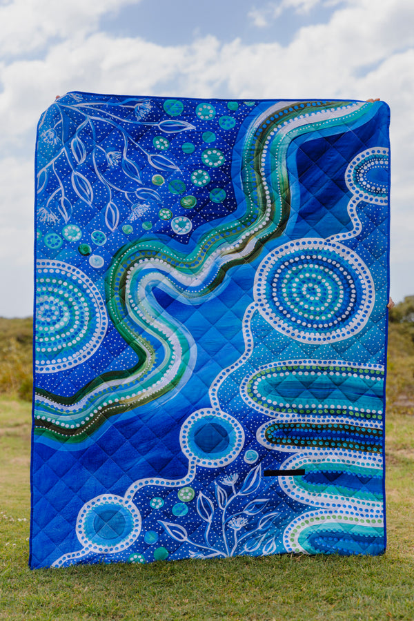 Across The Land Sand Free Premium Quilted Picnic Rug (150cm x 200cm)