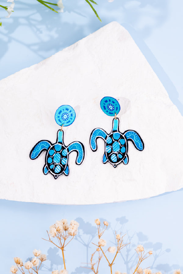 Colours Of The Land Turtle Earrings