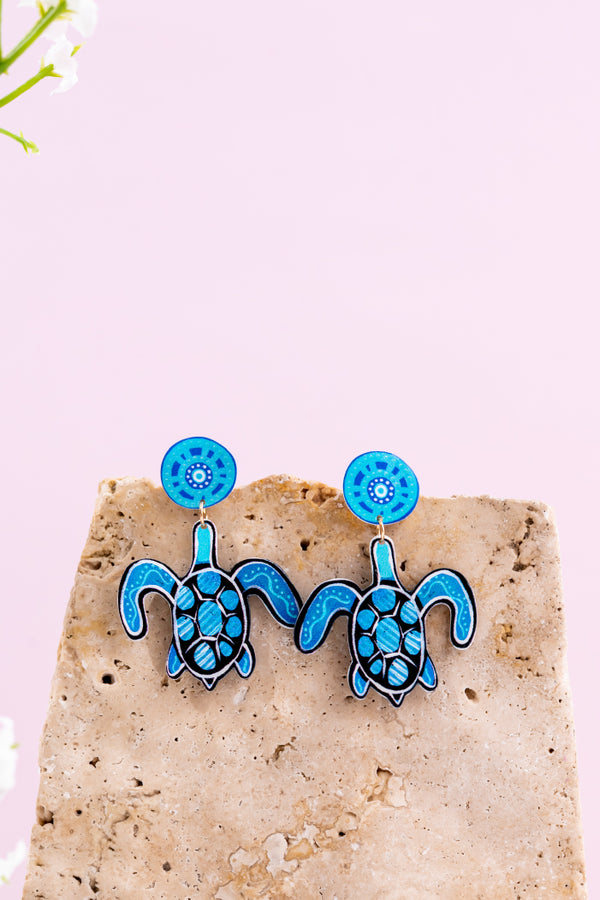 Colours Of The Land Turtle Earrings