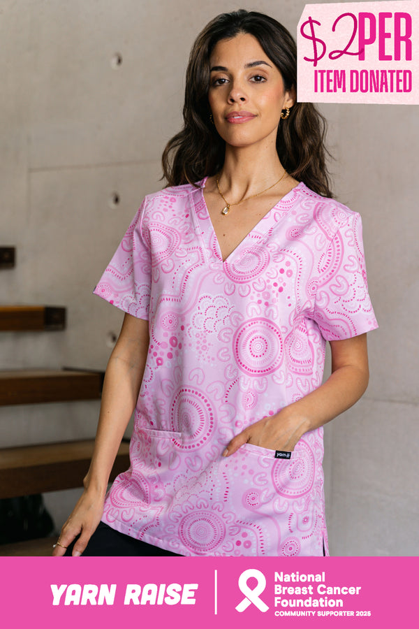 Sacred Women's Way Women’s Three Pocket Scrub Top