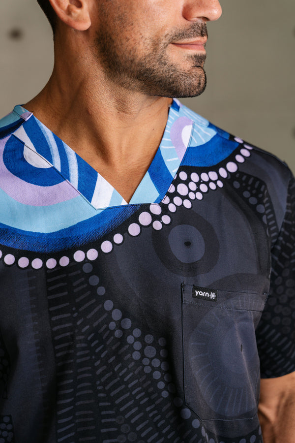 Future Dreaming Essence Unisex Three Pocket Scrub Top