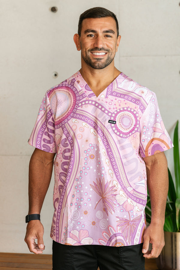 A Bright Future Unisex Three Pocket Scrub Top