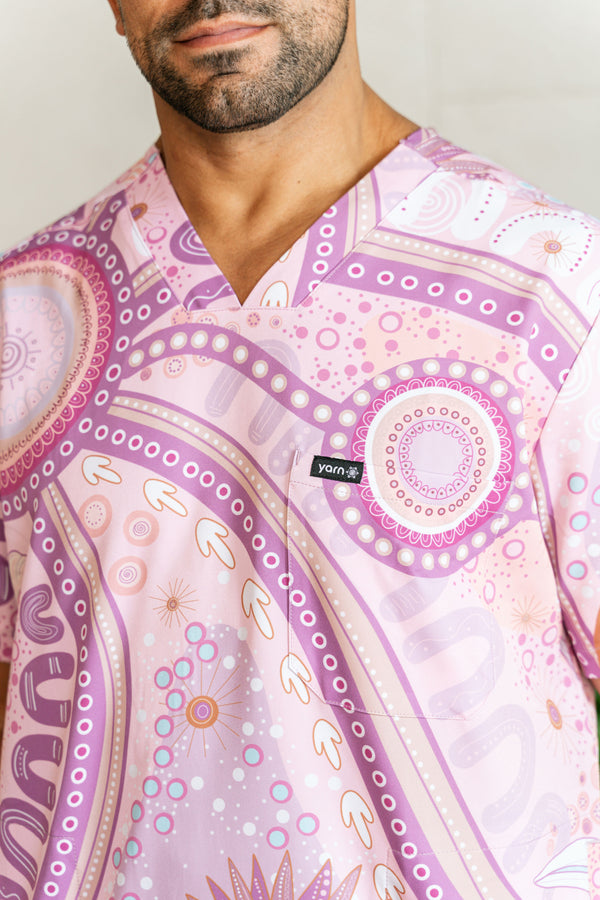 A Bright Future Unisex Three Pocket Scrub Top