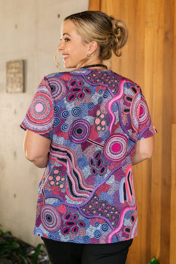 Pink Colours Women’s Three Pocket Scrub Top