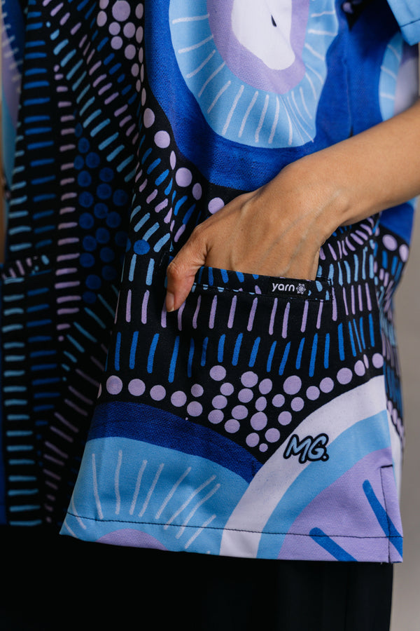 Future Dreaming Women's Three Pocket Scrub Top