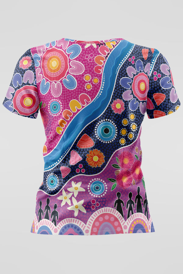 Thriving Together Women's Three Pocket Scrub Top