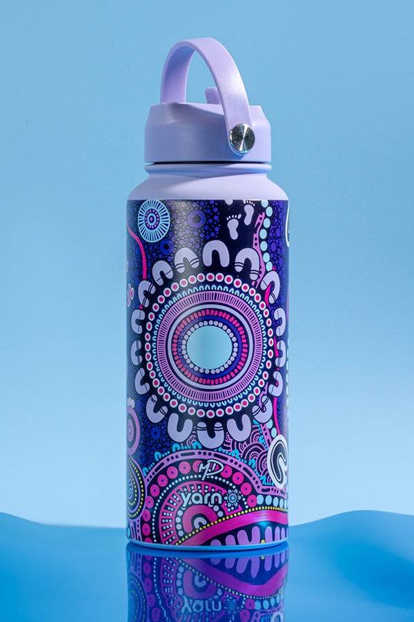 Muru To Our Biriwal (Pathway To Our Future) 1L Insulated Stainless Steel Drink Bottle with Handle