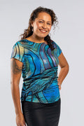 Aboriginal Art Clothing-Yalingbila Balgany Women's Fashion Top-Yarn Marketplace