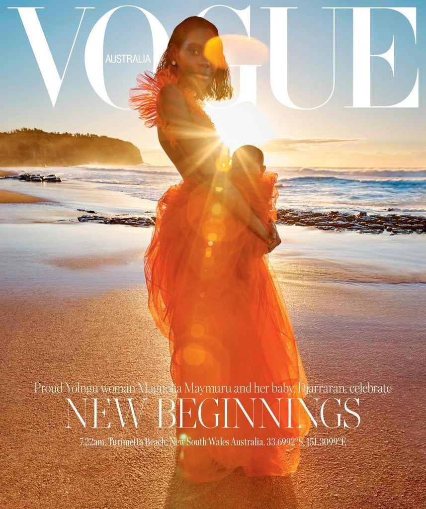 Yolŋu model Magnolia Maymuru on Vogue Australia's September issue 'New