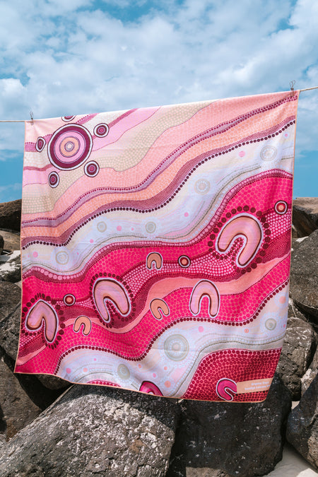 Brighter Days Sand Free rPET Beach Towel (160x160cm)