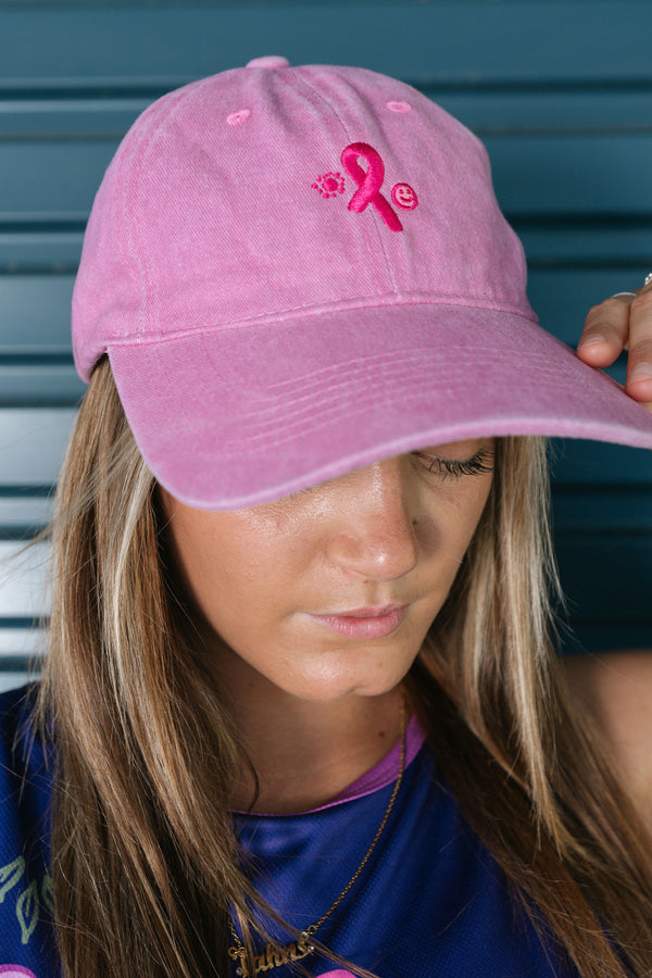 Sacred Women's Way Ribbon Pink Vintage Washed Cap