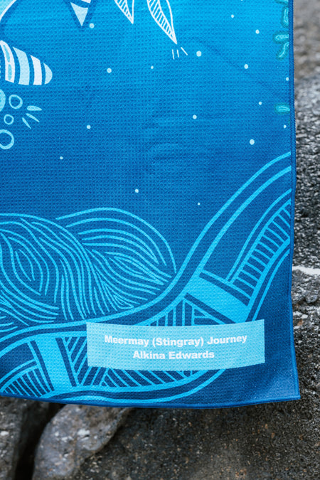 Stingray Journey Sand Free rPET Beach Towel (80x160cm)