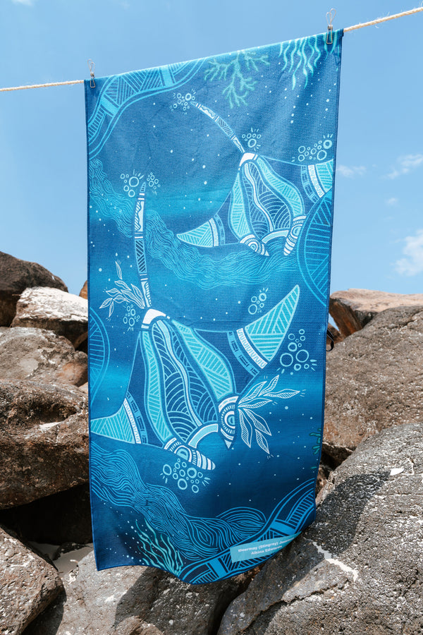 Meermay (Stingray) Journey Sand Free rPET Beach Towel (80x160cm)