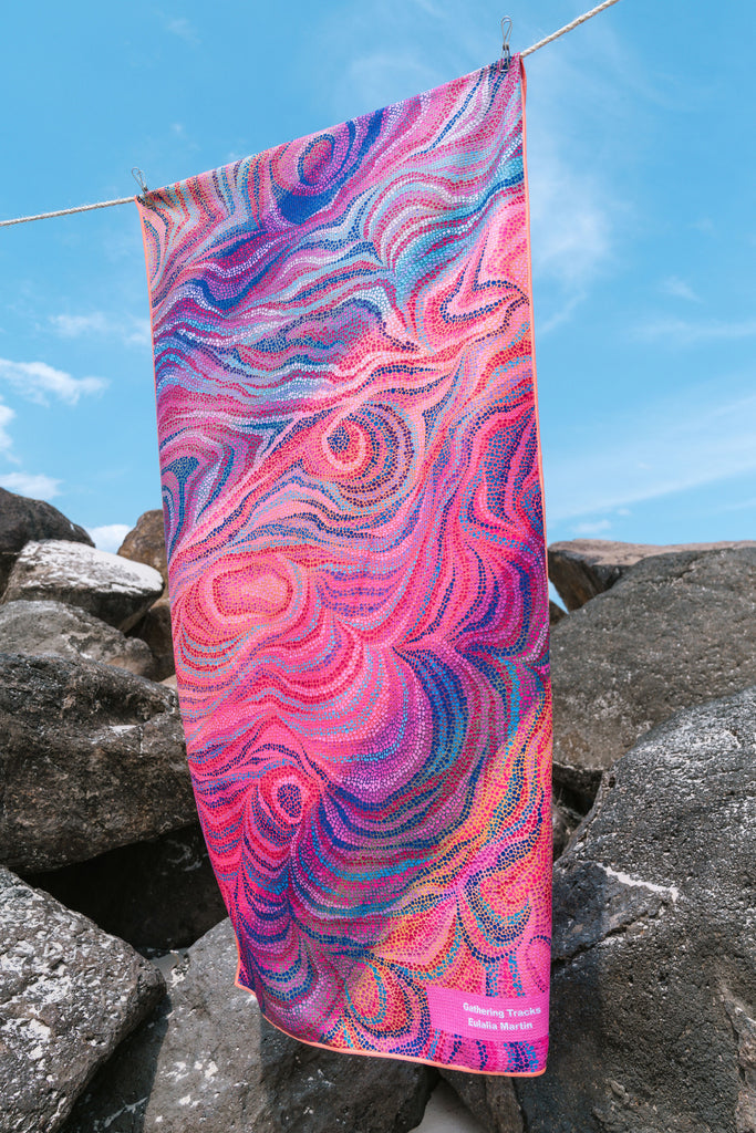 Gathering Tracks Sand Free rPET Beach Towel (80x160cm)