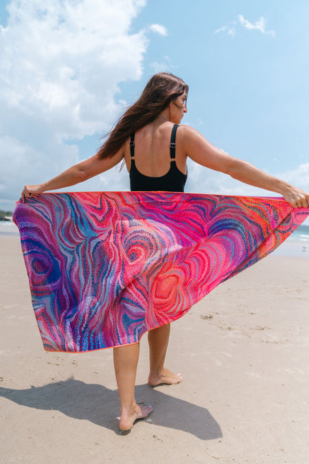 Gathering Tracks Sand Free rPET Beach Towel (80x160cm)