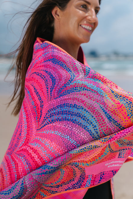 Gathering Tracks Sand Free rPET Beach Towel (80x160cm)