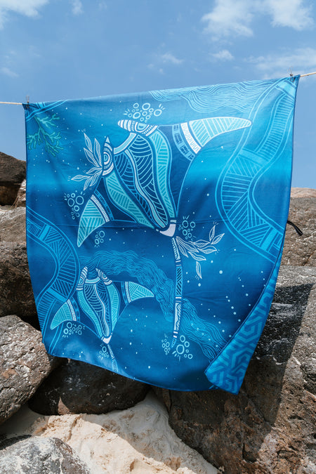 Stingray Journey Sand Free rPET Beach Towel (160x160cm)