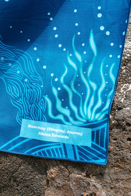 Stingray Journey Sand Free rPET Beach Towel (160x160cm)