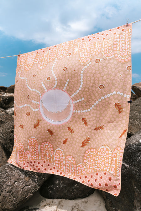 Where We Come Together Sand Free rPET Beach Towel (160x160cm)